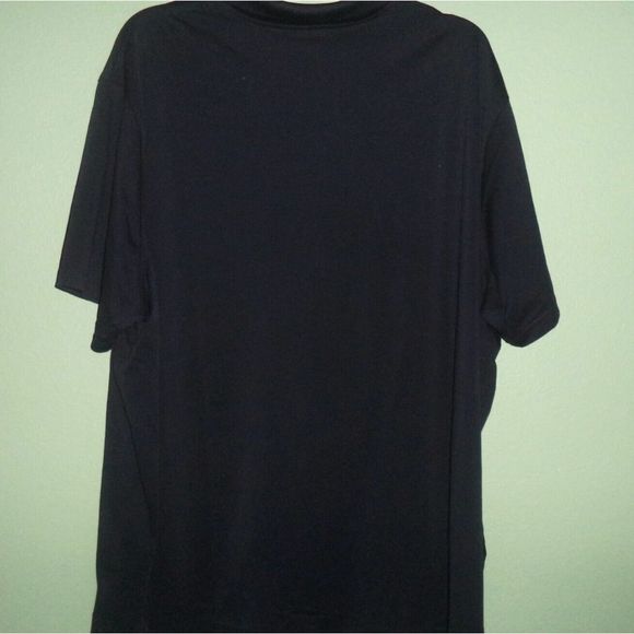 OUTFITTERS LANDS END AT&T SHORT SLEEVE POLO SHIRT NAVY POLYESTER~MENS SIZE 3XL - Picture 4 of 4